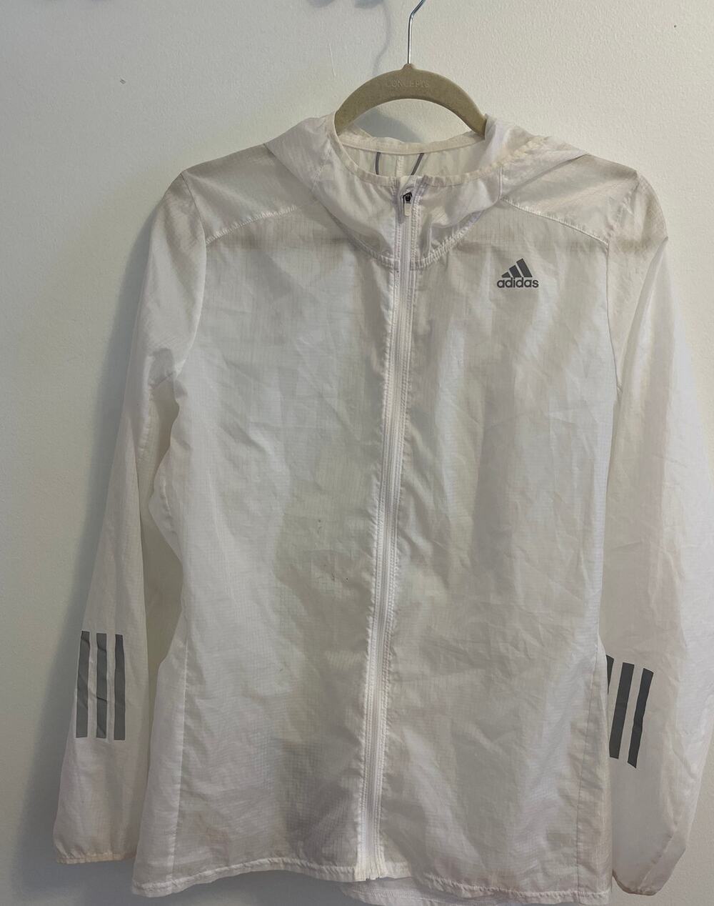 Adidas white lightweight track jacket - Large